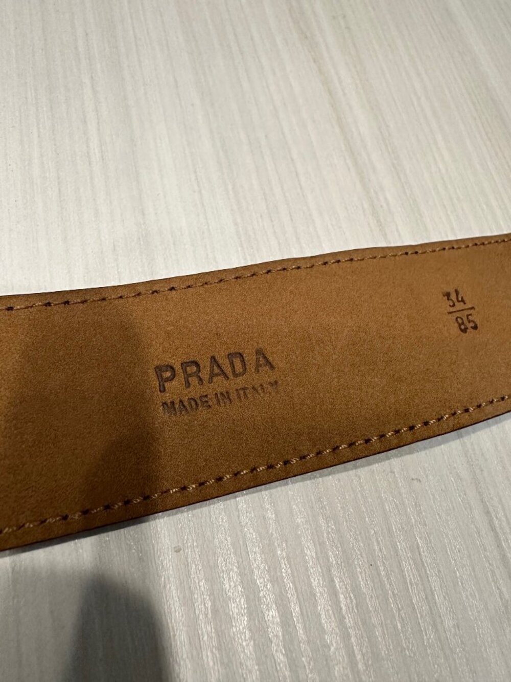 Prada Leopard Print Calf Hair and Leather Belt - Picture 6 of 6